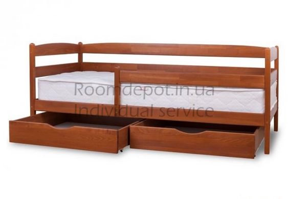 Кровать Ева с ящиками и перегородкой Микс Мебель 70х140 см Венге Венге RD57-2 фото