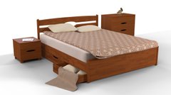 Кровать с ящиками Ликерия Люкс Микс Мебель 90х200 см Орех темный Орех темный RD54-4 фото