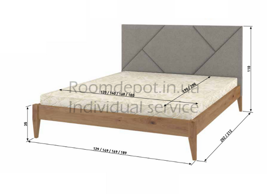 Деревянная кровать Нью-Йорк MebiGrand 160х200 см Орех темный Орех темный RD208-32 фото