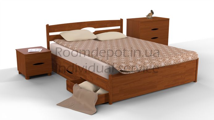 Ліжко з ящиками Ликерія Люкс Мікс Меблі 120х200 см Горіх темний Горіх темний RD54-8 фото