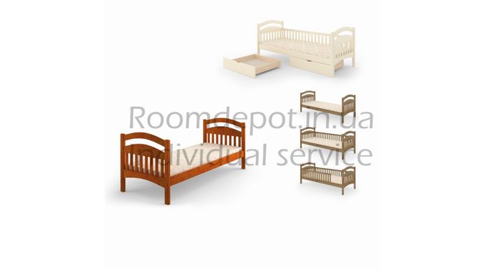 Детская кровать Жасмин Литл MebiGrand 80х190 см Махонь Махонь RD940-9 фото
