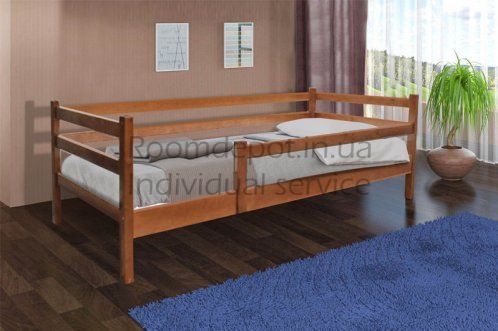 Детская кровать Соня Микс Мебель 90 х 200 см Орех темный Орех темный RD13-1 фото