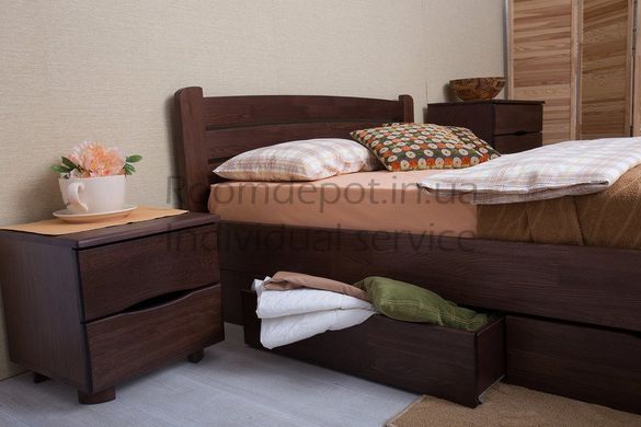 Кровать подростковая с ящиками София Микс Мебель 120х200 см Орех темный Орех темный RD40 фото