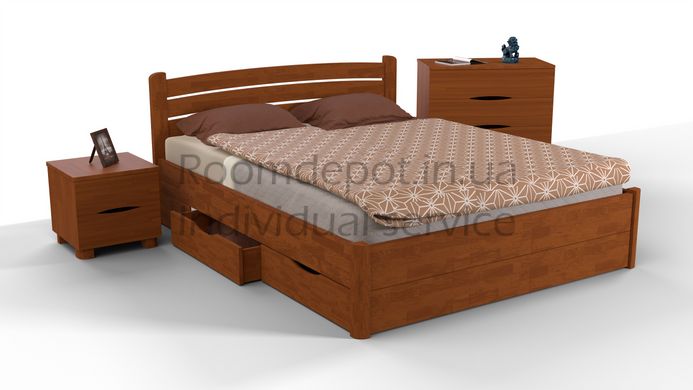 Кровать подростковая с ящиками София Микс Мебель 120х200 см Орех темный Орех темный RD40 фото