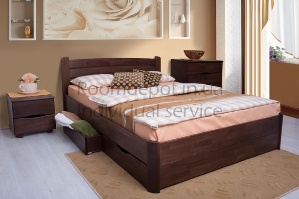 Кровать София с ящиками Микс Мебель 200х200 см Орех темный Орех темный RD41-9 фото