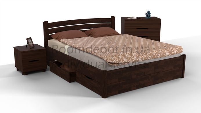 Ліжко Софія з ящиками Мікс Меблі 160х200 см Горіх темний Горіх темний RD41-3 фото