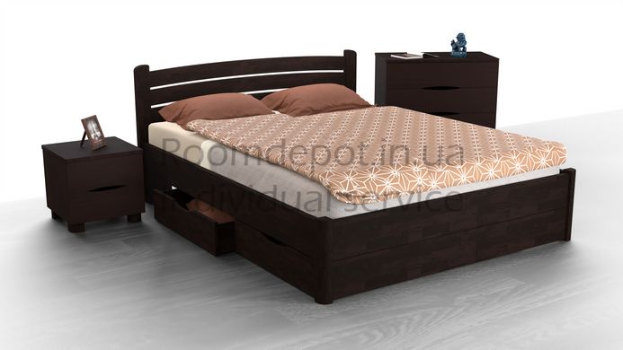 Кровать София с ящиками Микс Мебель 160х200 см Орех темный Орех темный RD41-3 фото