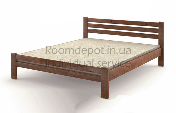 Ліжко дерев'яне Прем'єра Горіх темний Roz1086 фото