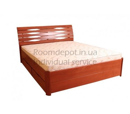 Кровать с ящиками Мария Люкс Микс Мебель 140х200 см Орех темный Орех темный RD35 фото