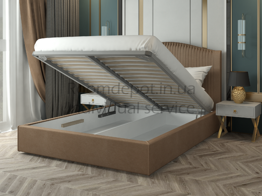 Кровать Тоскания с подъемным меxанизмом ЛЕВ 140х190 см Категория ткани 1  RD2779-5 фото