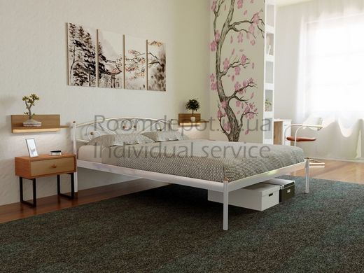 Ліжко Мілана 1 Метакам 90х200 см Білий Білий RD1457 фото