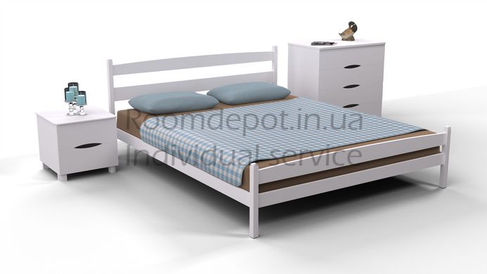 Ліжко двоспальне Ликерія Мікс Меблі 140х200 см Горіх темний Горіх темний RD51 фото