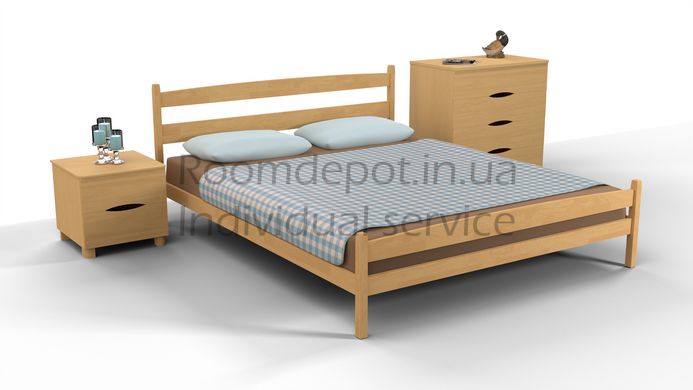 Кровать двуспальная Ликерия Микс Мебель 160х200 см Орех темный Орех темный RD51-5 фото