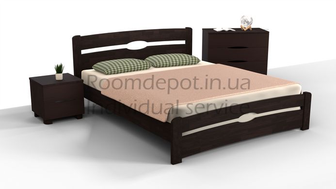 Ліжко односпальне Кароліна Мікс Меблі 80х200 см Горіх темний Горіх темний RD45 фото