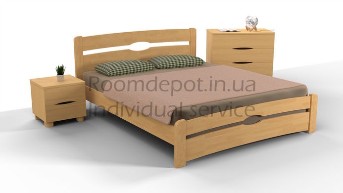 Ліжко односпальне Кароліна Мікс Меблі 90х200 см Горіх темний Горіх темний RD45-4 фото