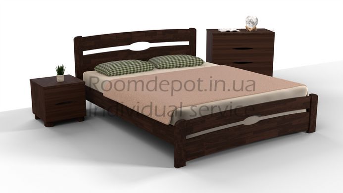 Кровать односпальная Каролина Микс Мебель 90х200 см Орех темный Орех темный RD45-4 фото