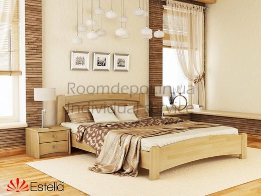 Дерев'яне ліжко Венеція Люкс Естелла 160х190 см Горіх темний, Масив Горіх темний RD97-16 фото