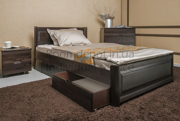 Кровать Марго с филенкой с ящиками Олимп 140х190 см Венге Венге RD340-99 фото