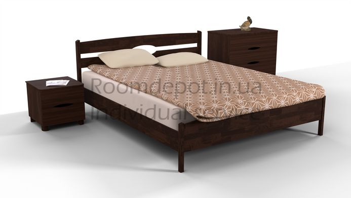 Кровать Ликерия Люкс Микс Мебель 140х200 см Орех темный Орех темный RD52-12 фото