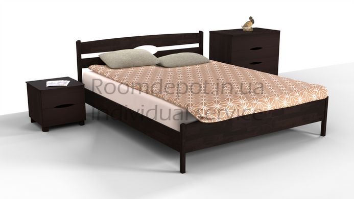 Кровать Ликерия Люкс Микс Мебель 180х200 см Орех темный Орех темный RD52-20 фото