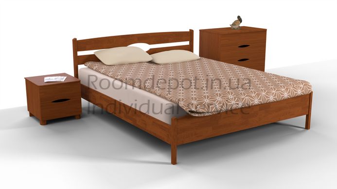 Кровать Ликерия Люкс Микс Мебель 140х200 см Орех темный Орех темный RD52-12 фото