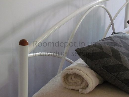 Ліжко Палермо 1 Метакам 90х200 см Білий Білий RD1455 фото