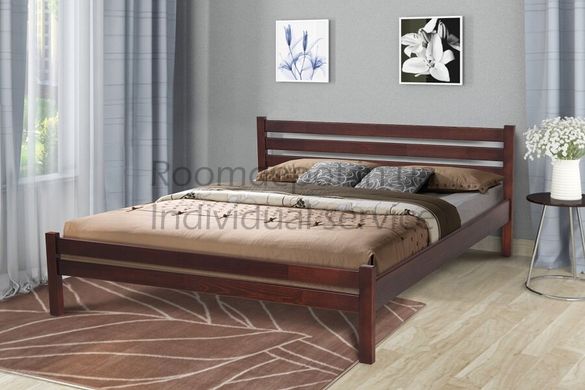 Ліжко дерев'яне Еко Мікс Меблі 160х200 см Горіх темний Горіх темний RD1880 фото
