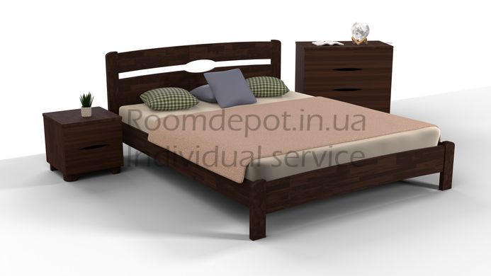 Кровать без изножья Каролина Микс Мебель 140х200 см Орех темный Орех темный RD44-12 фото