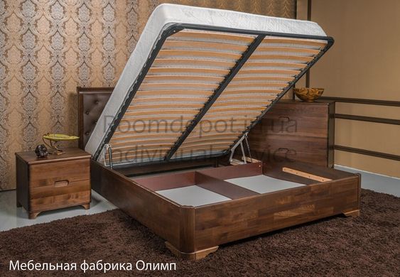 Ліжко з механізмом Мілена преміум м'яка Олімп 200х200 см Венге Венге RD43-44 фото