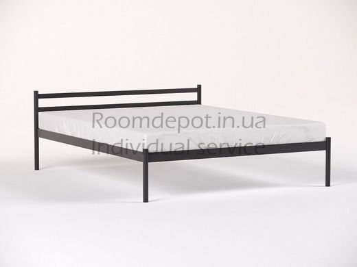 Кровать металлическая Комфорт Метакам 140х190 см Черный матовый Черный матовый RD566-55 фото