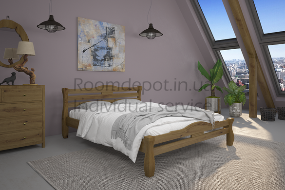 Деревянная кровать Монако MebiGrand 90х200 см Венге Венге RD1424-6 фото