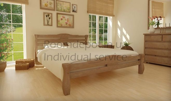 Деревянная кровать Монако MebiGrand 90х200 см Венге Венге RD1424-6 фото