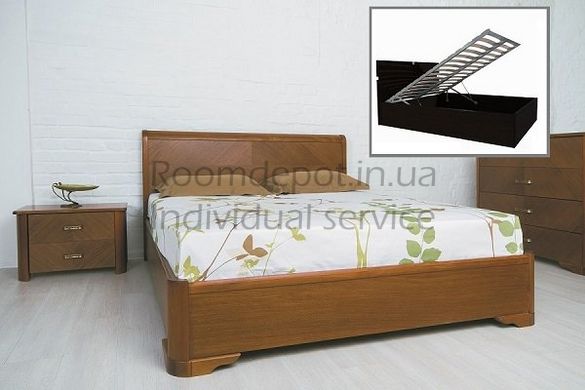 Ліжко з механізмом Мілена інтарсія Олімп 120х200 см Венге Венге RD1282 фото
