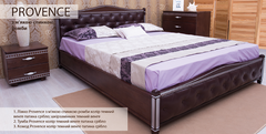 Кровать Прованс с патиной и фрезеровкой и мягкой спинкой ромбы Олимп 160х200 см Венге Венге RD349-22 фото
