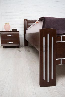 Кровать с фрезеровкой Пальмира Микс Мебель 160х200 см Орех темный Орех темный RD33 фото