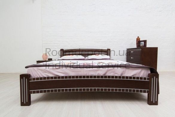 Кровать с фрезеровкой Пальмира Микс Мебель 160х200 см Орех темный Орех темный RD33 фото
