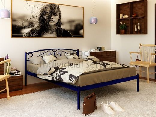 Кровать Верона 1 Метакам 90х200 см Синий Синий RD92-6 фото