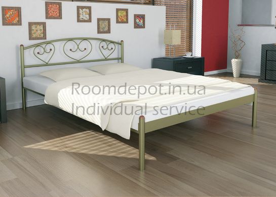 Ліжко Дарина 1 Метакам 80х190 см Алюміній Алюміній RD77-15 фото