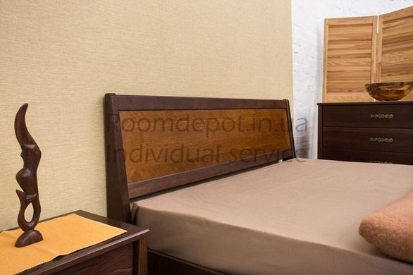 Кровать Сити с интарсией и ящиками Олимп 140х200 см Венге Венге RD1247-6 фото