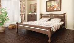 Деревянная кровать Даллас MebiGrand 160х200 см Орех темный Орех темный RD1423-24 фото