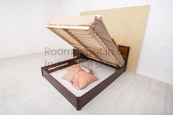 Ліжко Сіті з інтарсією та підйомним механізмом Олімп 160х190 см Венге Венге RD1245-12 фото