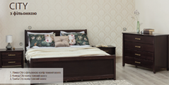 Ліжко Сіті з фільонкою Олімп 160х190 см Венге Венге RD1244-12 фото