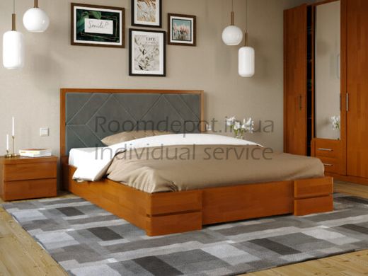 Ліжко Тіффані з підйомним механізмом Арбор Древ Сосна 160х200 см Вільха Вільха RD2662 фото