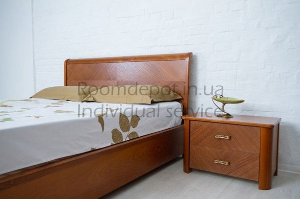 Ліжко Мілена з інтарсією Олімп 120х200 см Венге Венге RD1281 фото