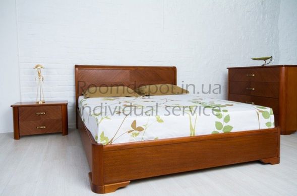 Кровать Милена с интарсией Олимп 200х200 см Венге Венге RD1281-24 фото