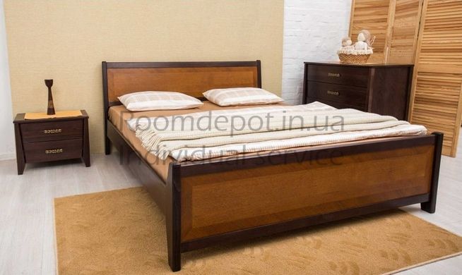 Ліжко Сіті з інтарсією Олімп 160х200 см Бук натуральний Бук натуральний RD1243-18 фото