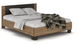 Ліжко 160 Вероніка Меблі Сервіс 160х200 см Дуб апріл/Венге RD2495М фото 1