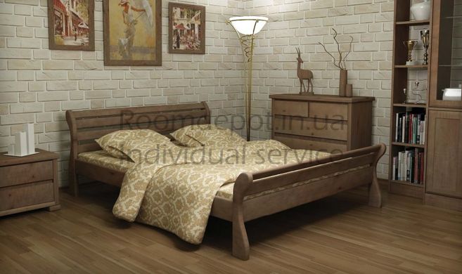 Дерев'яне ліжко Верона MebiGrand 90х200 см Горіх темний Горіх темний RD1420 фото