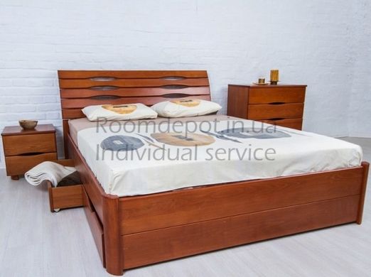 Кровать Марита Люкс с ящиками Олимп 140х200 см Венге Венге RD1280-6 фото