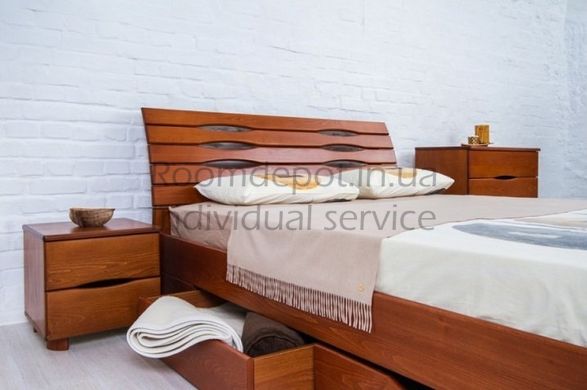 Ліжко Маріта Люкс з ящиками Олімп 180х200 см Венге Венге RD1280-18 фото